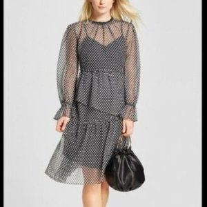 Who What Wear Polka Dot Dress